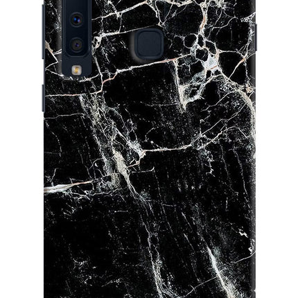 Black Marble Texture Samsung A9 Hard Case Back Cover by Casekaro