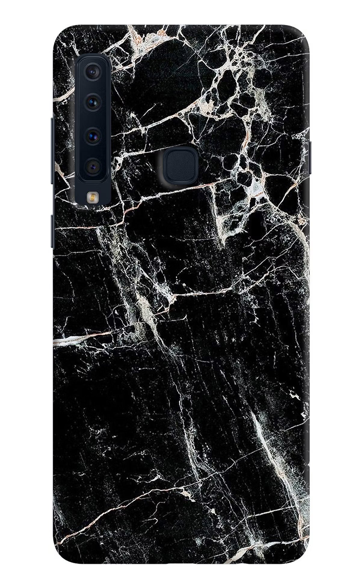 Black Marble Texture Samsung A9 Hard Case Back Cover by Casekaro
