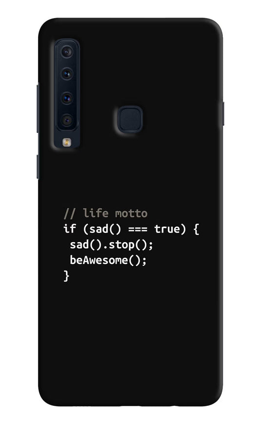 Life Motto Code Samsung A9 Hard Case Back Cover by Casekaro