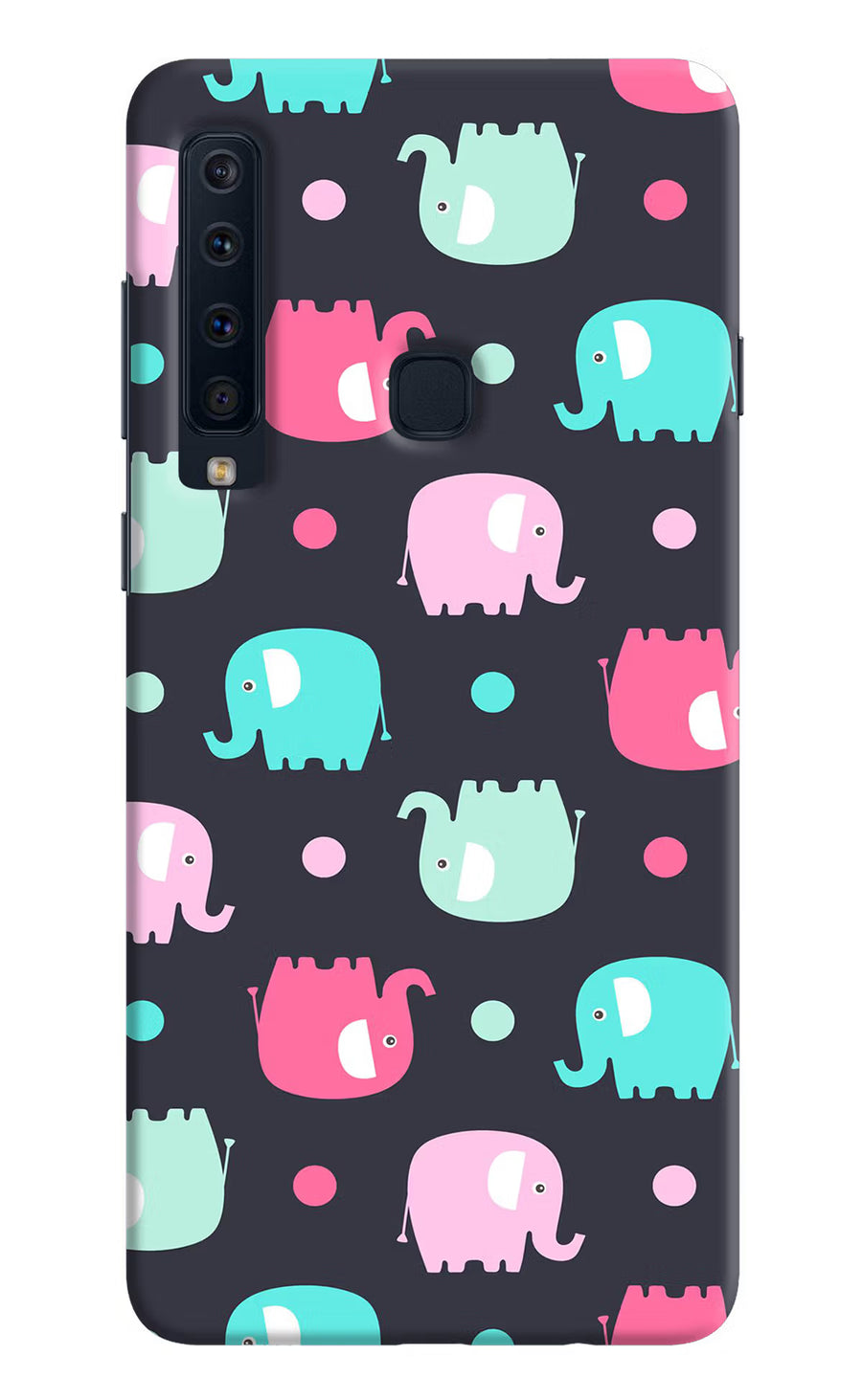 Elephants Samsung A9 Back Cover, Hard case