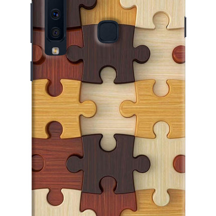 Wooden Puzzle Samsung A9 Hard Case Back Cover by Casekaro
