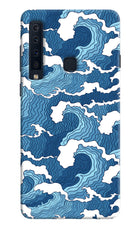 Blue Waves Samsung A9 Hard Case Back Cover by Casekaro