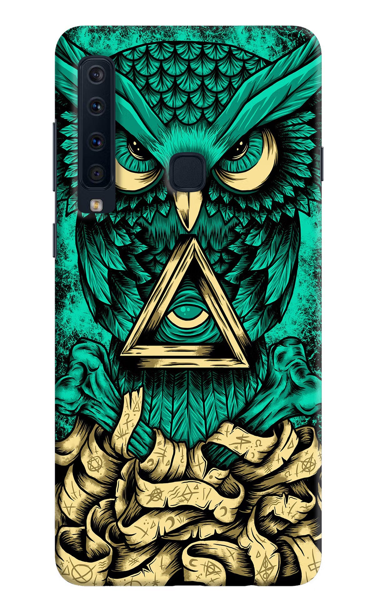 Green Owl Samsung A9 Hard Case Back Cover by Casekaro