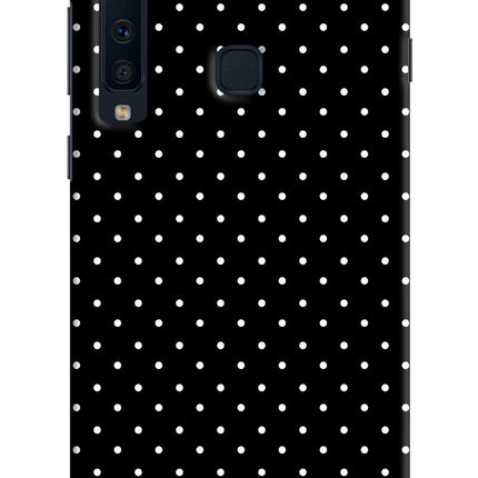 White Dots Samsung A9 Hard Case Back Cover by Casekaro