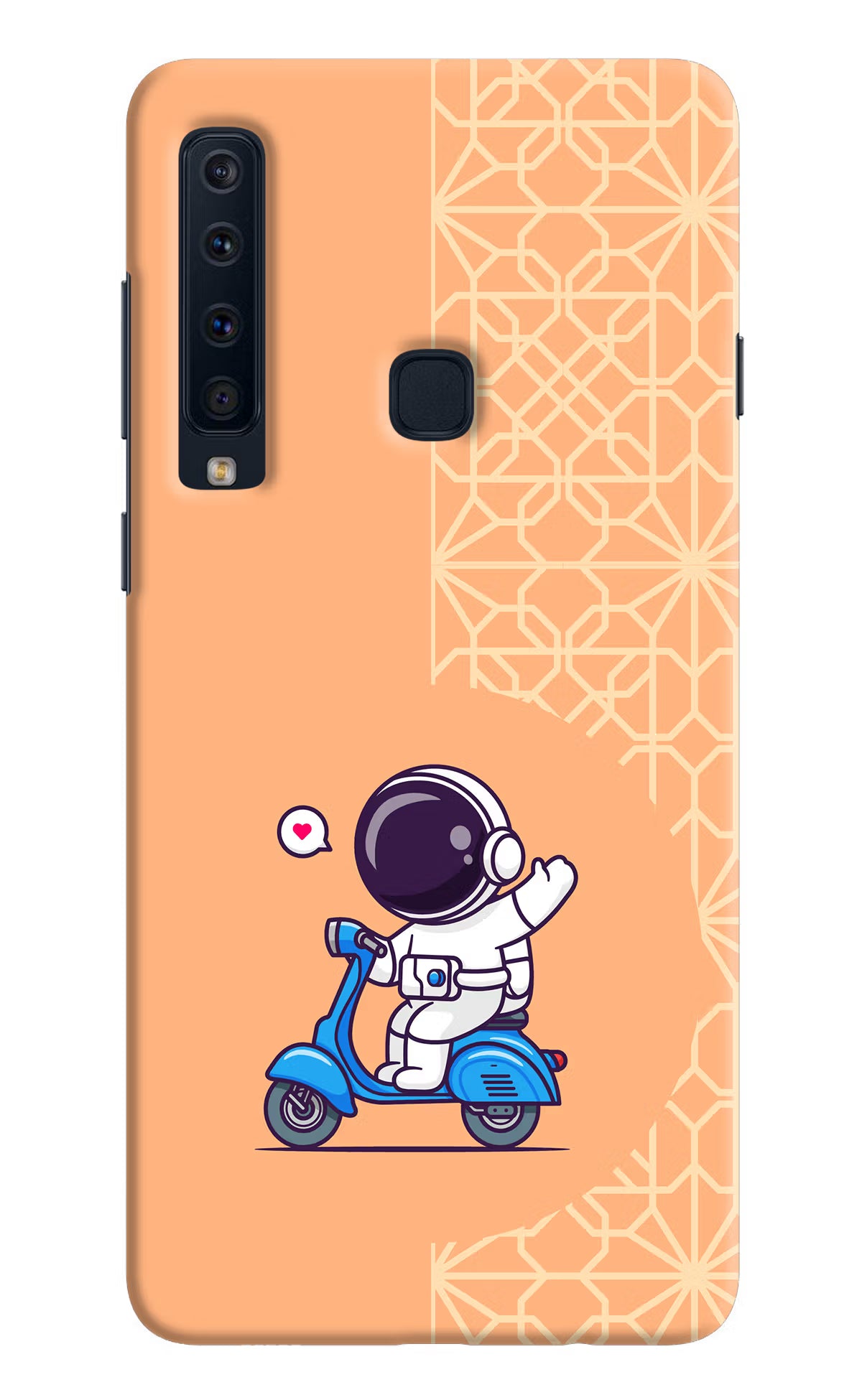 Cute Astronaut Riding Samsung A9 Hard Case Back Cover by Casekaro