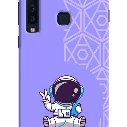 Cute Astronaut Chilling Samsung A9 Hard Case Back Cover by Casekaro