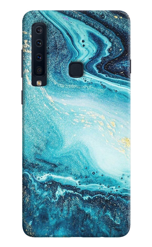 Blue Glitter Marble Samsung A9 Hard Case Back Cover by Casekaro