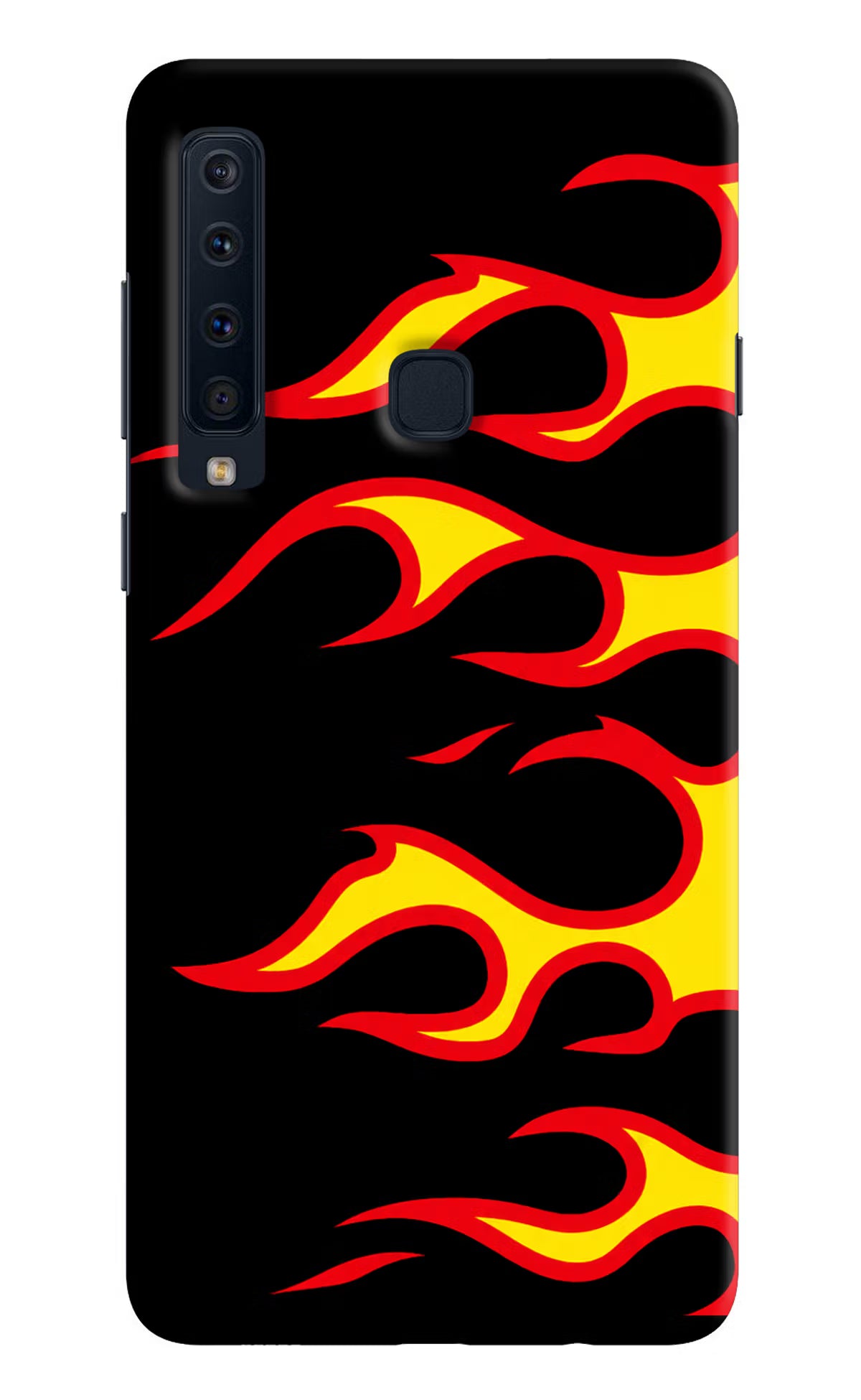 Side Sweep Flames Samsung A9 Hard Case Back Cover by Casekaro