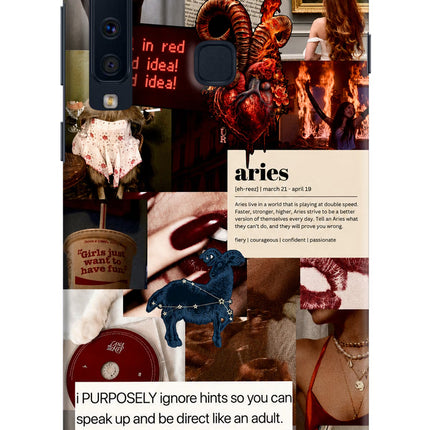 Zodiac Aries Samsung A9 Hard Case Back Cover by Casekaro