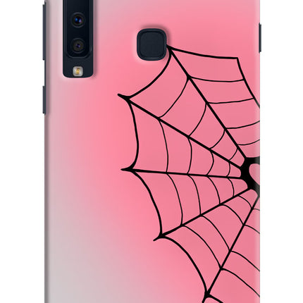 Pink Web Samsung A9 Hard Case Back Cover by Casekaro