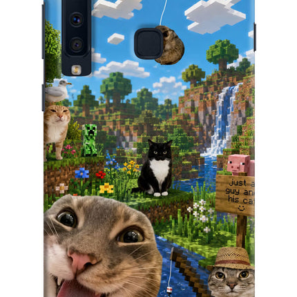 Minecraft Cat Chaos Samsung A9 Hard Case Back Cover by Casekaro