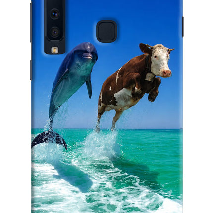 Dolphin vs Cow Samsung A9 Hard Case Back Cover by Casekaro