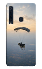 Skydiving Cow Samsung A9 Hard Case Back Cover by Casekaro