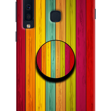 Multicolor Wooden Samsung A9 Pop Case by Casekaro