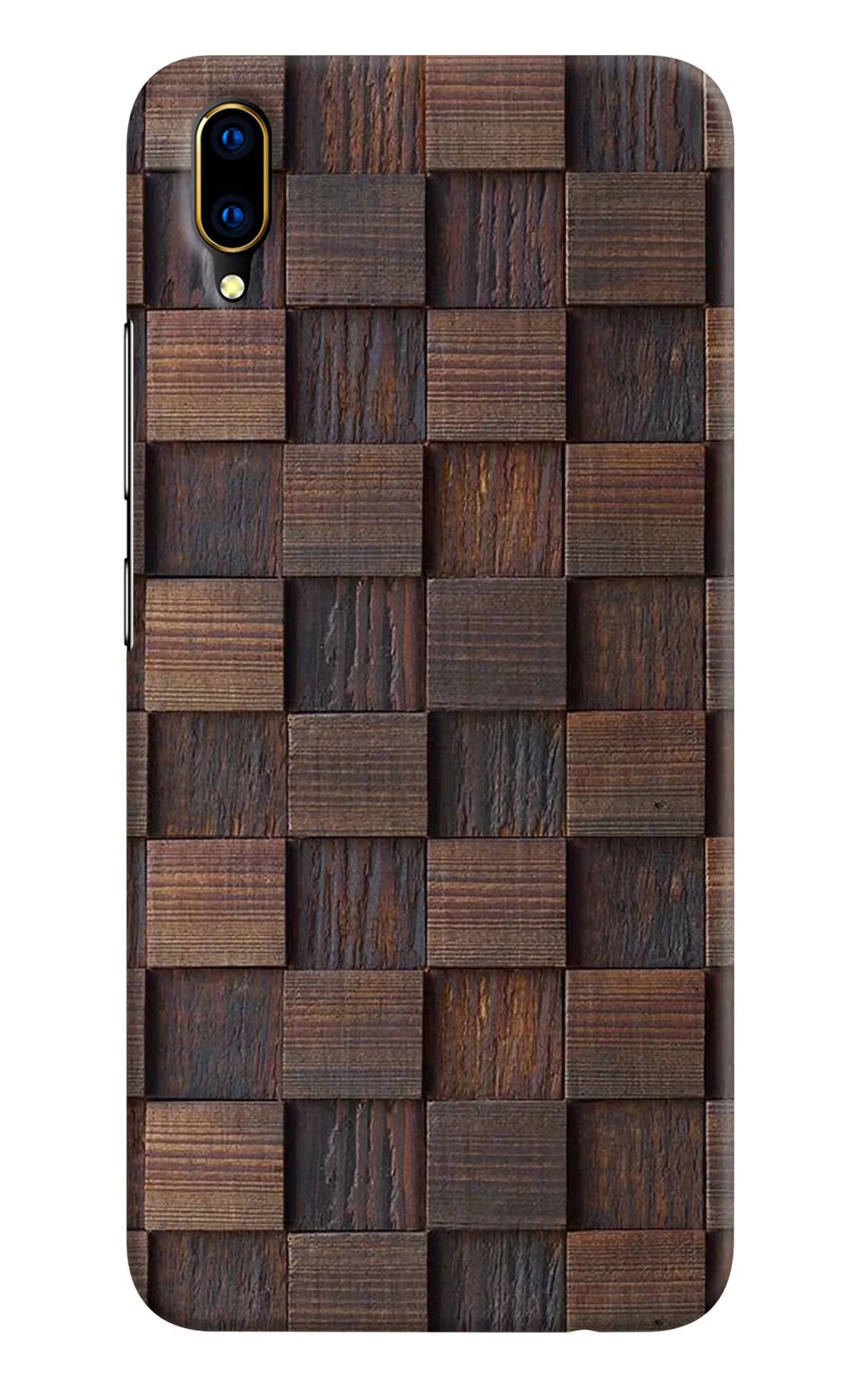 Wooden Cube Design Vivo V11 Pro Hard Case Back Cover by Casekaro
