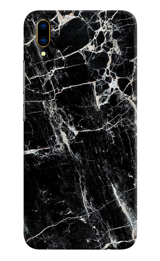 Black Marble Texture Vivo V11 Pro Hard Case Back Cover by Casekaro