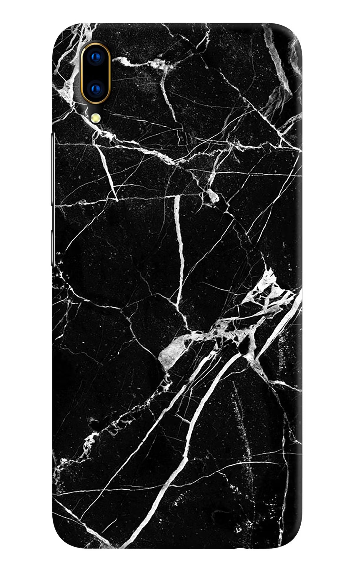 Black Marble Pattern Vivo V11 Pro Hard Case Back Cover by Casekaro