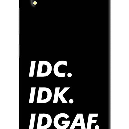 Idc Idk Idgaf Vivo V11 Pro Hard Case Back Cover by Casekaro