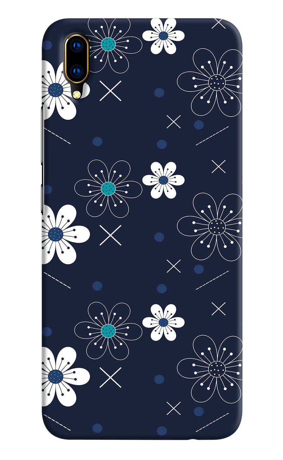 Flowers Vivo V11 Pro Back Cover, Hard case
