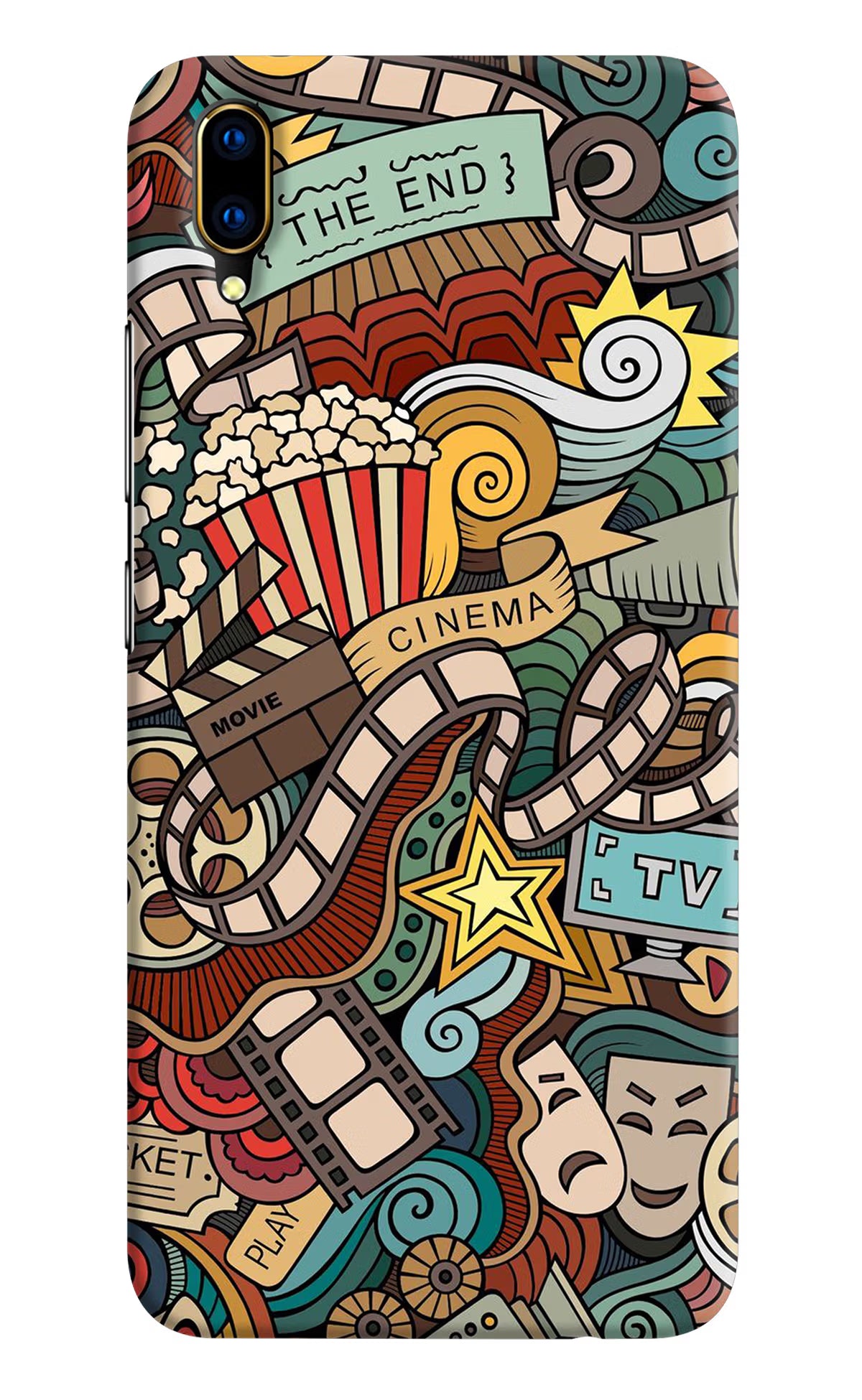 Cinema Abstract Vivo V11 Pro Hard Case Back Cover by Casekaro