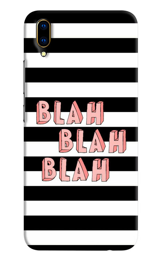 Blah Blah Blah Vivo V11 Pro Hard Case Back Cover by Casekaro