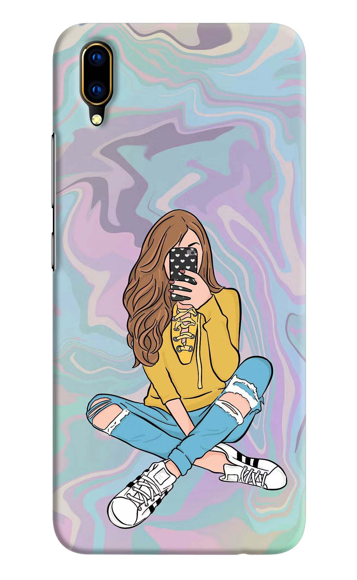 Selfie Girl Vivo V11 Pro Hard Case Back Cover by Casekaro