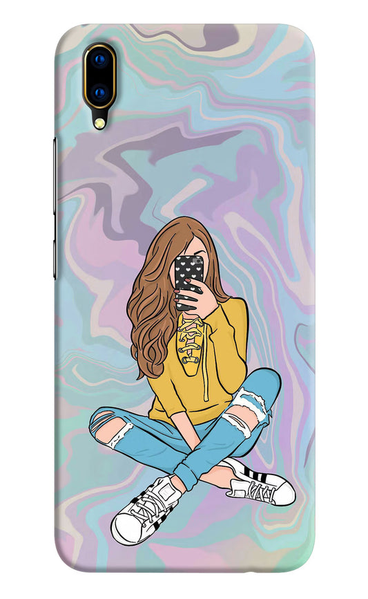 Selfie Girl Vivo V11 Pro Hard Case Back Cover by Casekaro