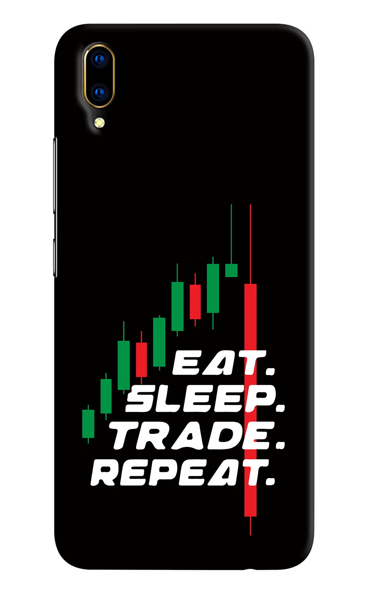 Eat Sleep Trade Repeat Vivo V11 Pro Hard Case Back Cover by Casekaro