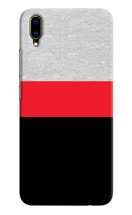 Tri Color Pattern Vivo V11 Pro Hard Case Back Cover by Casekaro