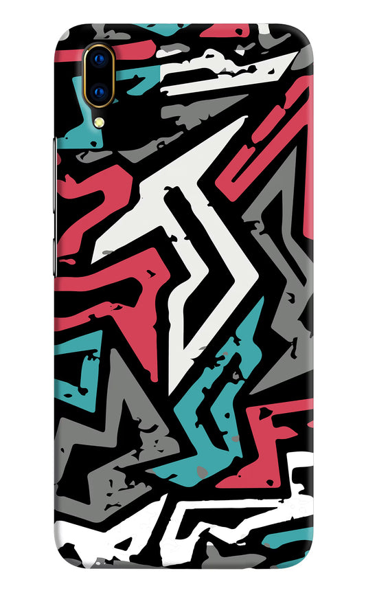 Geometric Graffiti Vivo V11 Pro Hard Case Back Cover by Casekaro