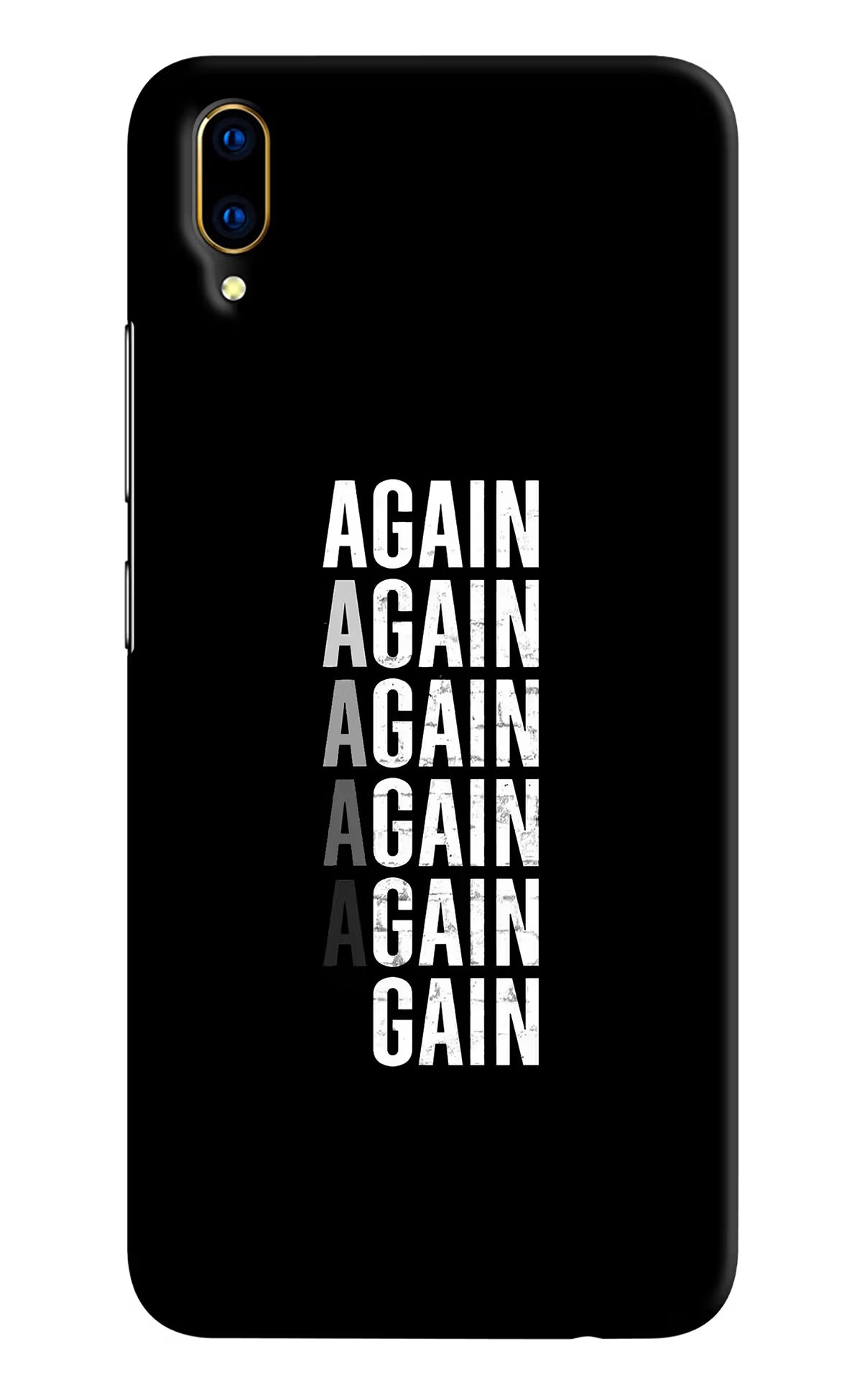 Again Again Gain Vivo V11 Pro Hard Case Back Cover by Casekaro