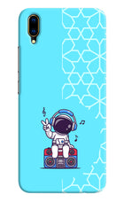Cute Astronaut Chilling Vivo V11 Pro Hard Case Back Cover by Casekaro
