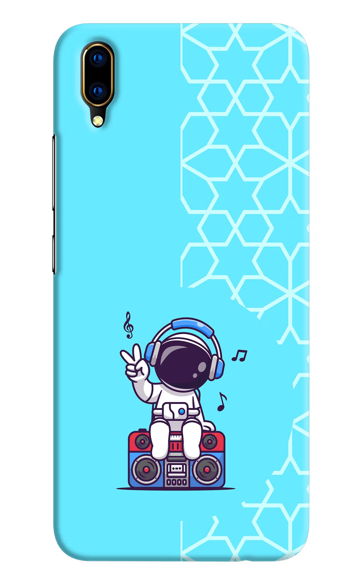 Cute Astronaut Chilling Vivo V11 Pro Hard Case Back Cover by Casekaro