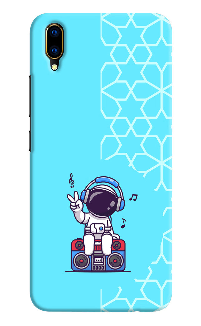 Cute Astronaut Chilling Vivo V11 Pro Hard Case Back Cover by Casekaro