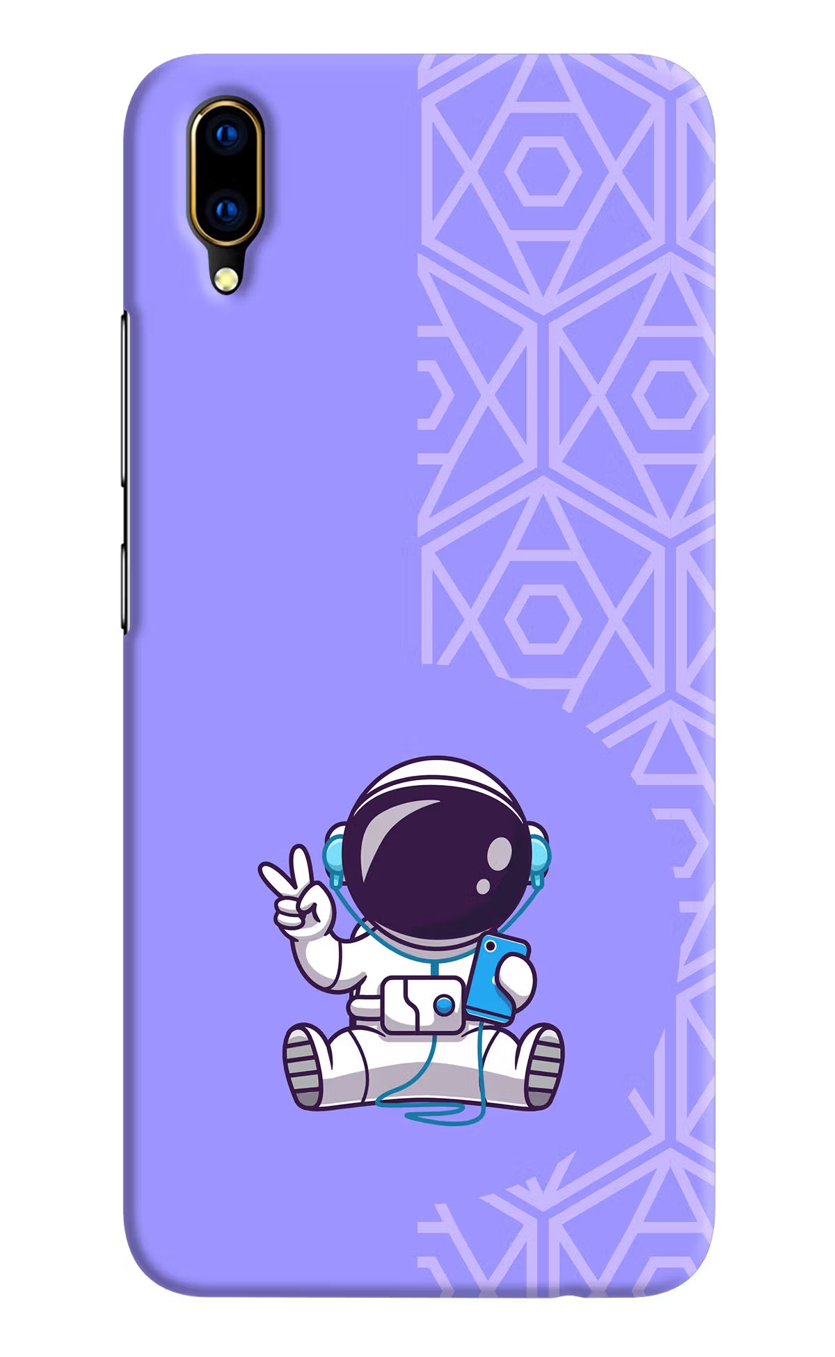 Cute Astronaut Chilling Vivo V11 Pro Hard Case Back Cover by Casekaro