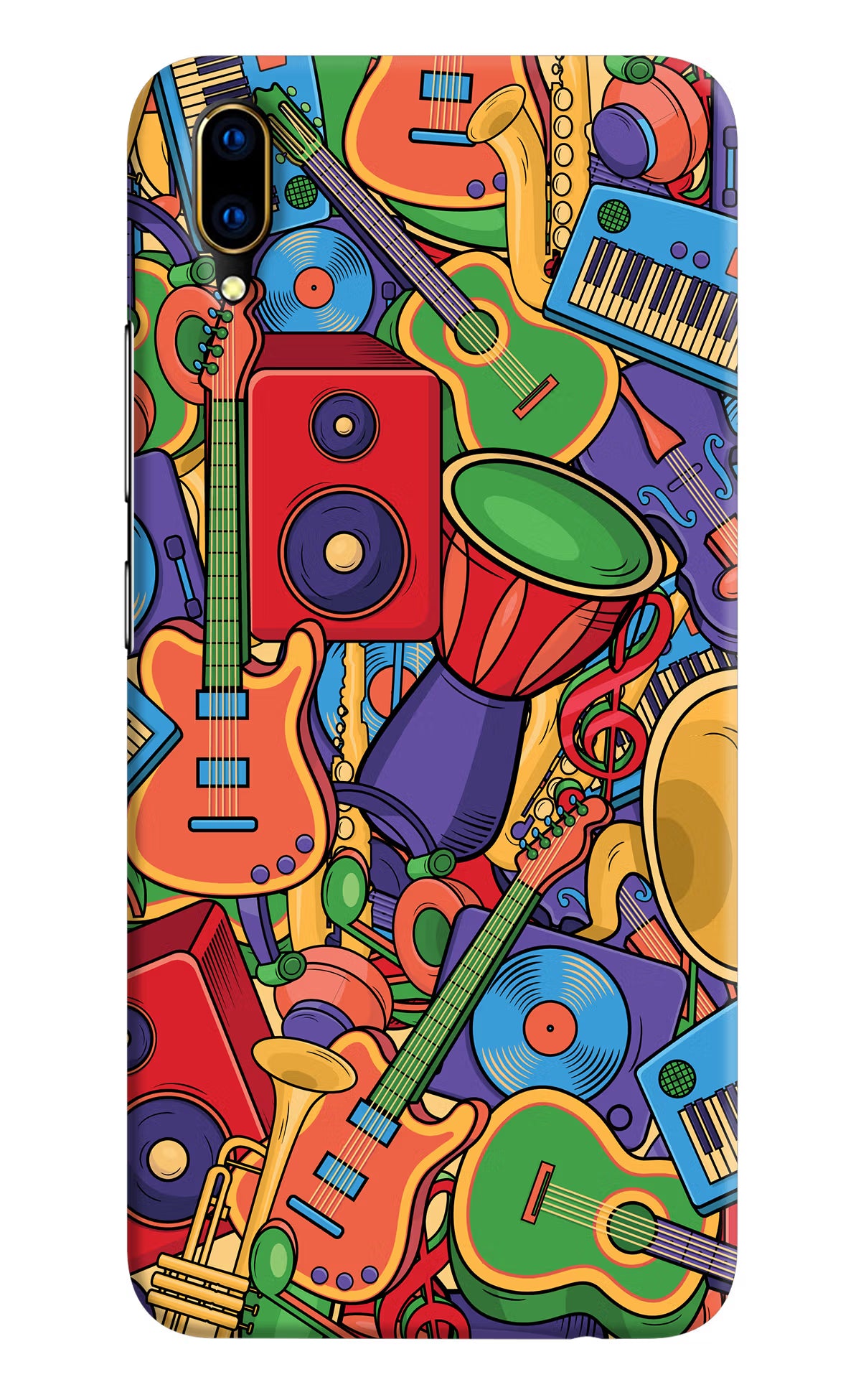 Music Instrument Doodle Vivo V11 Pro Hard Case Back Cover by Casekaro