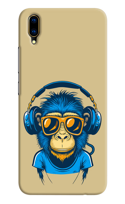 Monkey Headphone Vivo V11 Pro Hard Case Back Cover by Casekaro