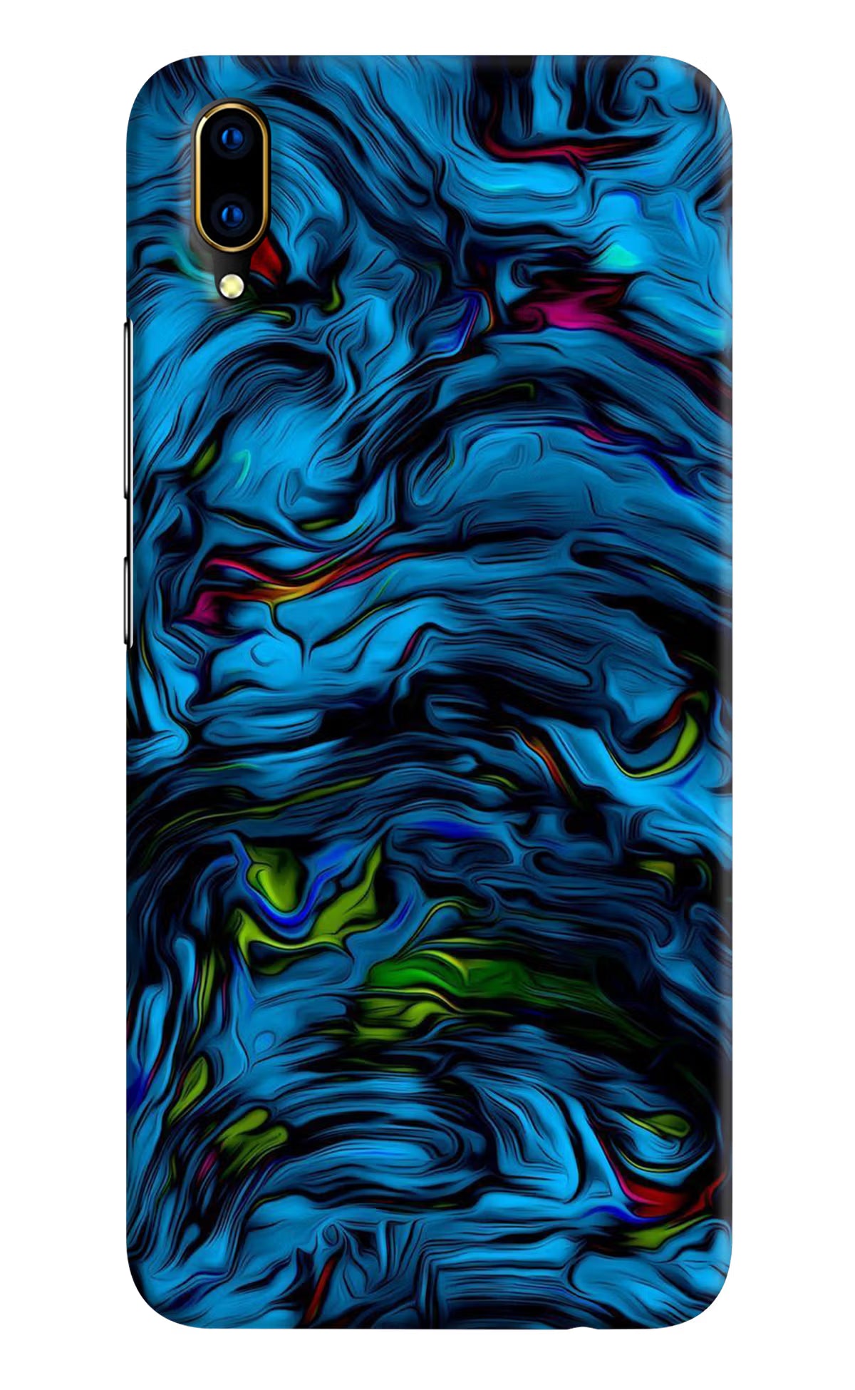 Dark Blue Abstract Vivo V11 Pro Hard Case Back Cover by Casekaro
