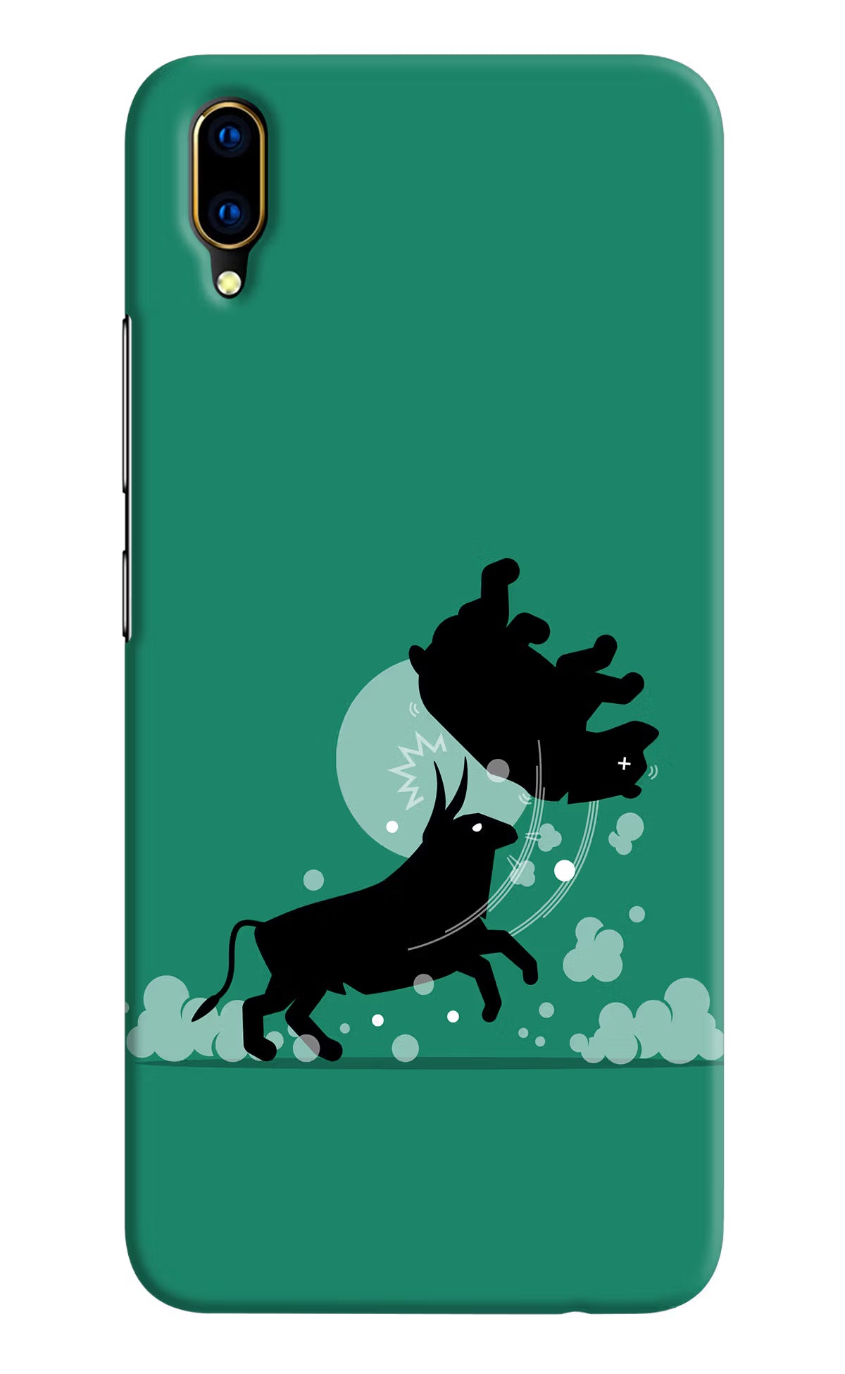 Bull Conqueror Vivo V11 Pro Hard Case Back Cover by Casekaro