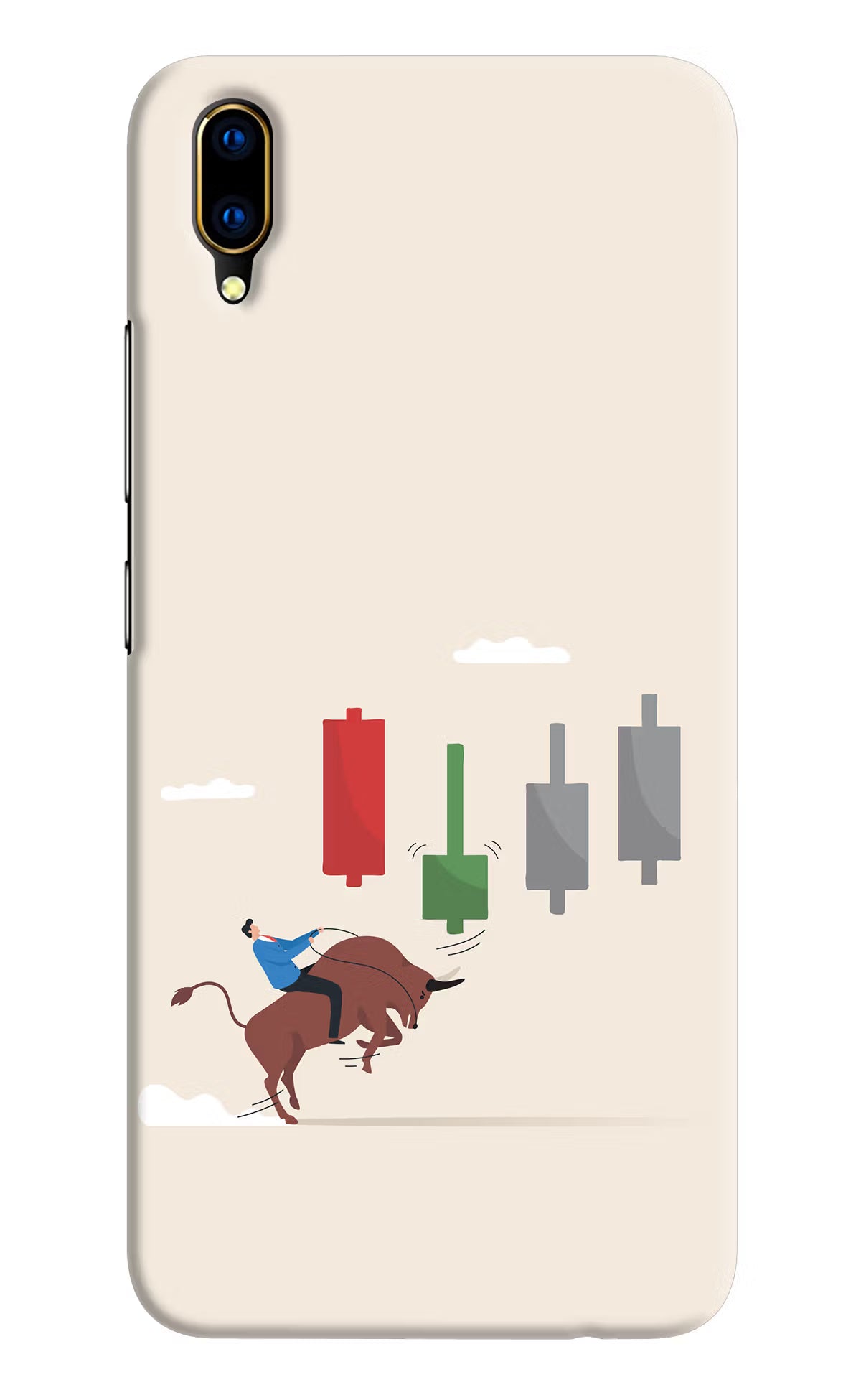 Bull Trading Momentum Vivo V11 Pro Hard Case Back Cover by Casekaro