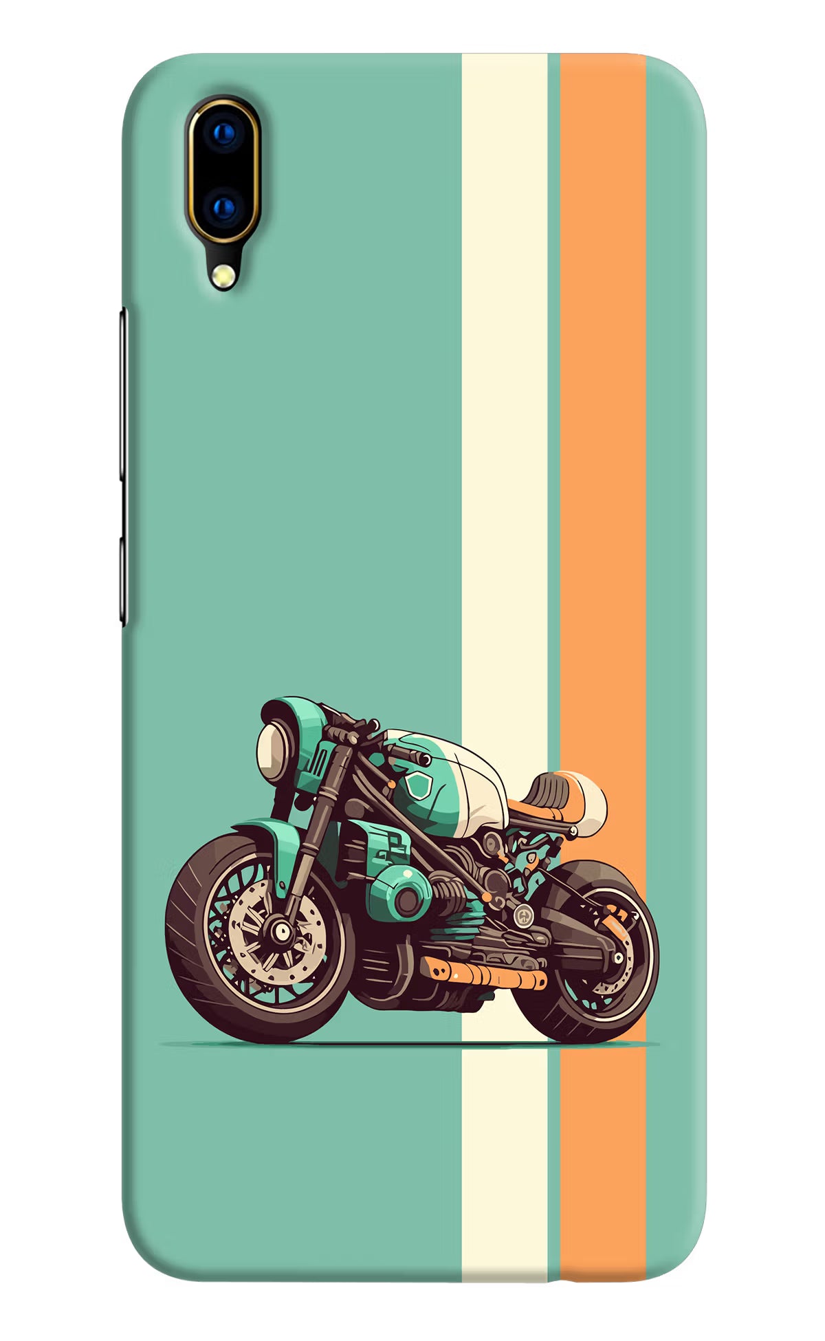 Striped Moto Drift Vivo V11 Pro Hard Case Back Cover by Casekaro