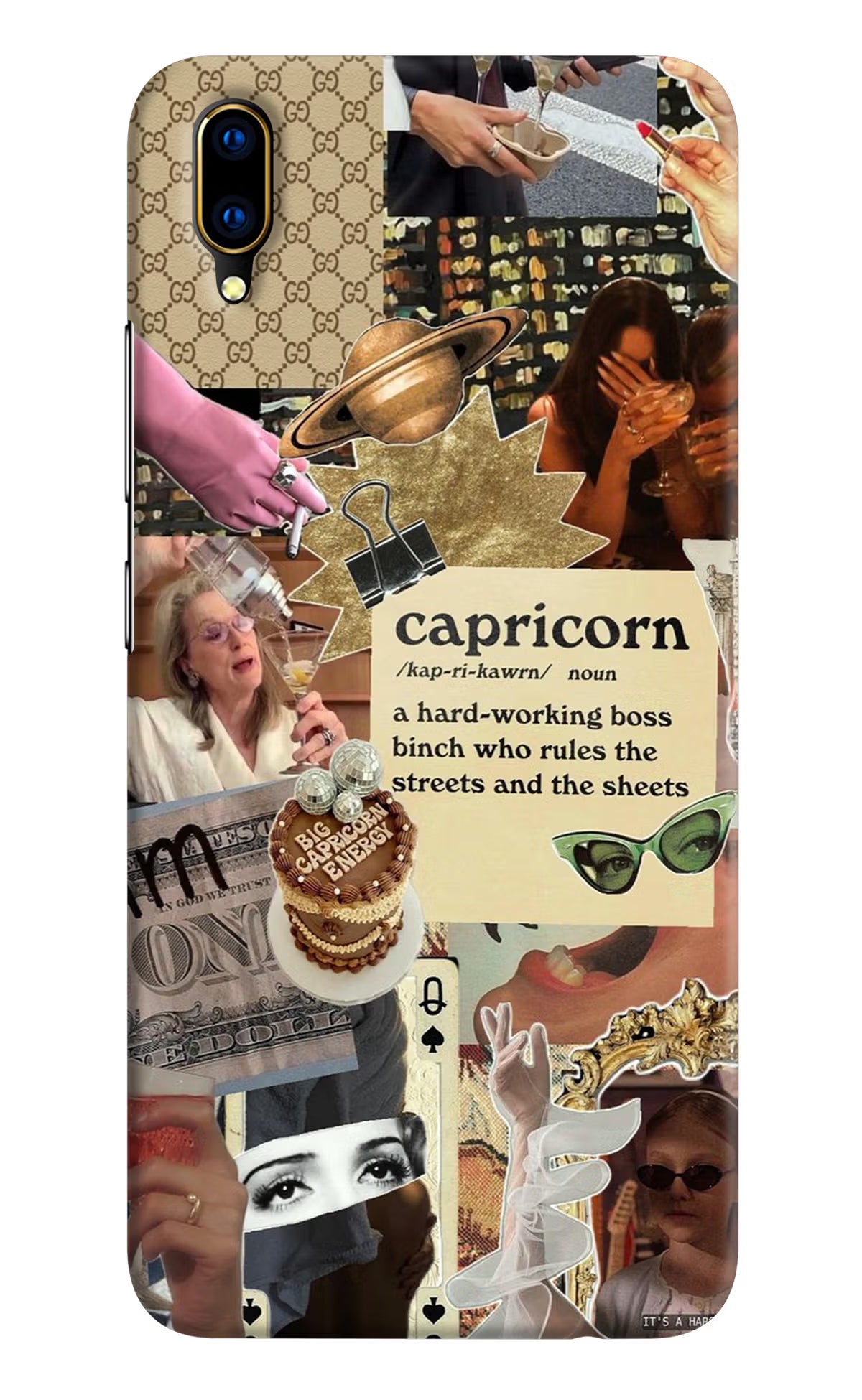 Capricorn Zodiac Vivo V11 Pro Hard Case Back Cover by Casekaro