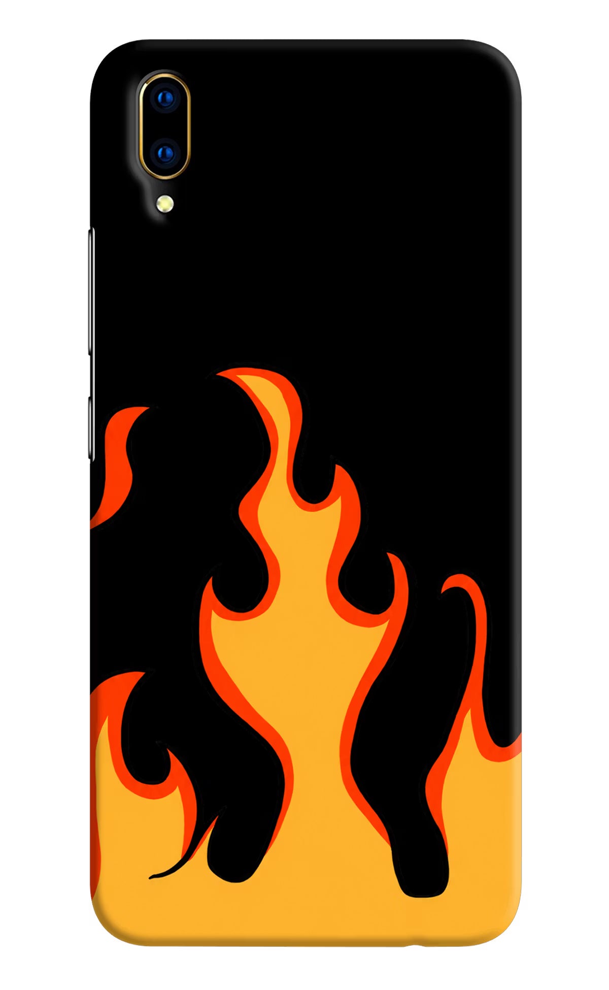 Fired Up – Black Vivo V11 Pro Hard Case Back Cover by Casekaro