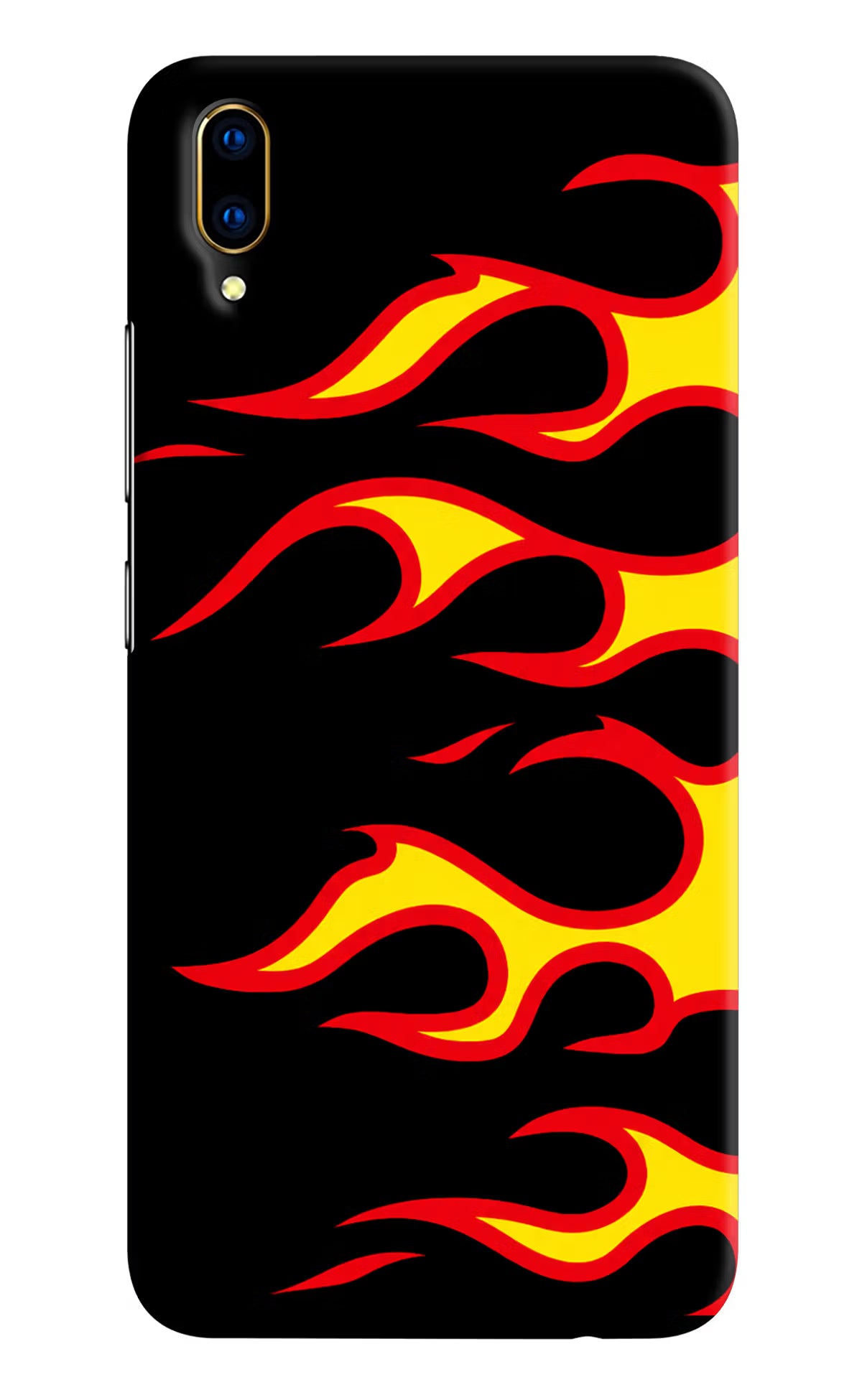 Side Sweep Flames Vivo V11 Pro Hard Case Back Cover by Casekaro