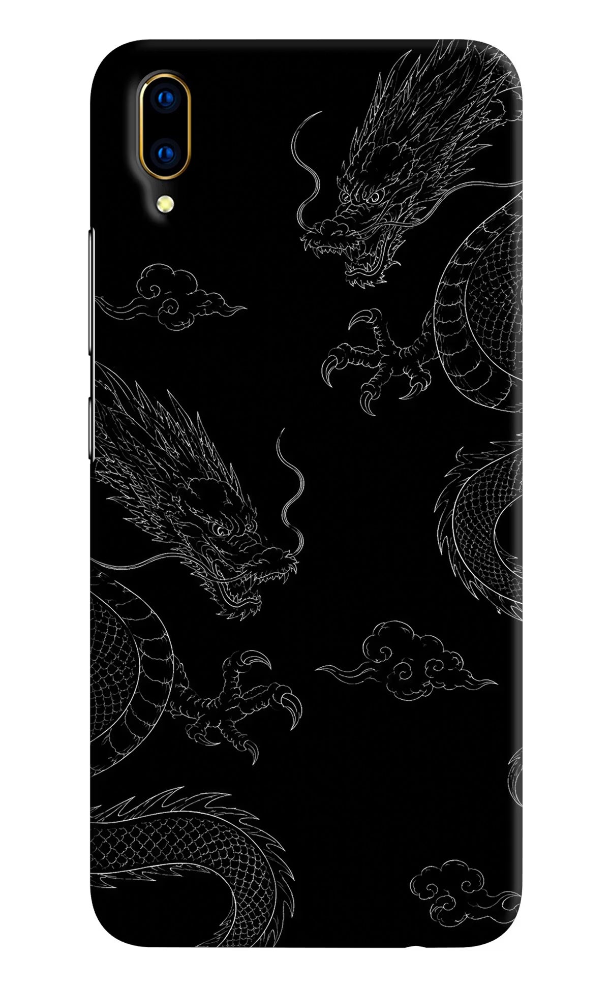 Twin Dragons Vivo V11 Pro Hard Case Back Cover by Casekaro