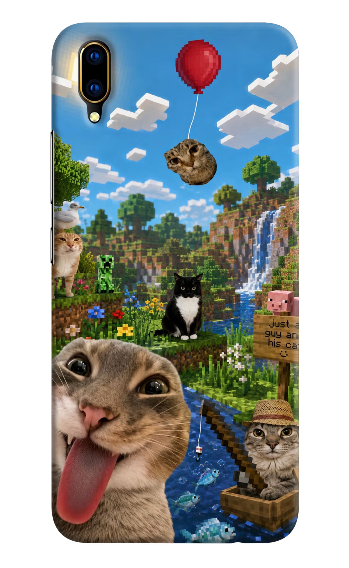 Minecraft Cat Chaos Vivo V11 Pro Back Cover