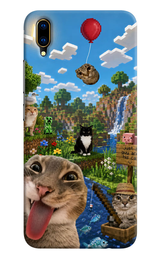 Minecraft Cat Chaos Vivo V11 Pro Hard Case Back Cover by Casekaro