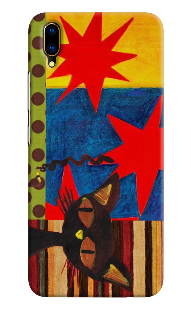 Pop Cat Vivo V11 Pro Hard Case Back Cover by Casekaro