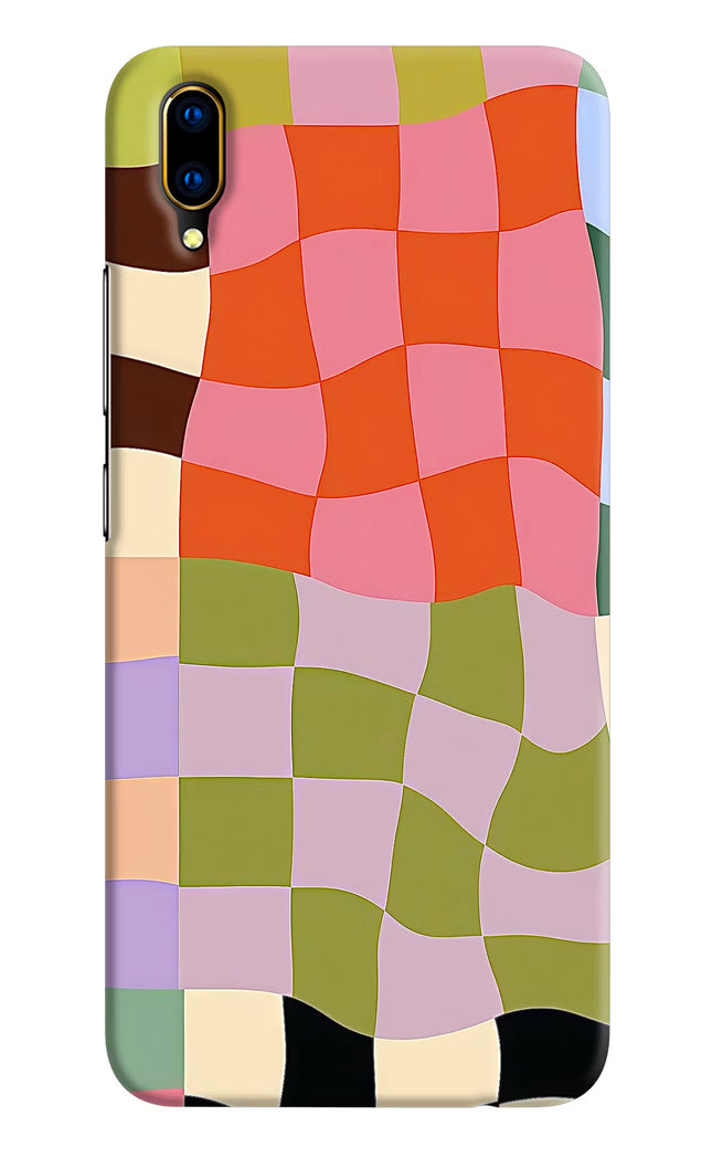 Wavy Grid Vivo V11 Pro Hard Case Back Cover by Casekaro