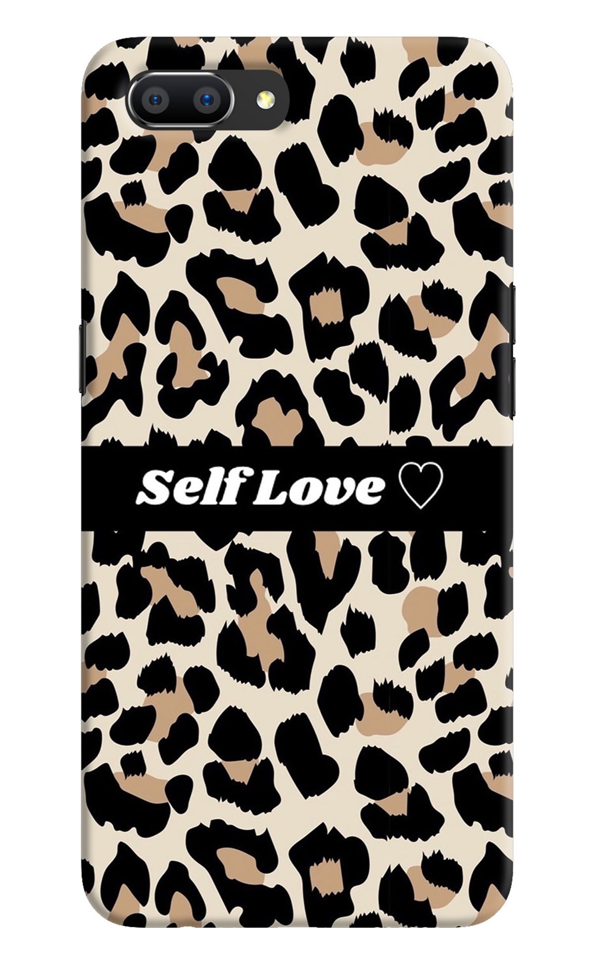 Leopard Print Self Love Realme C1 Back Cover